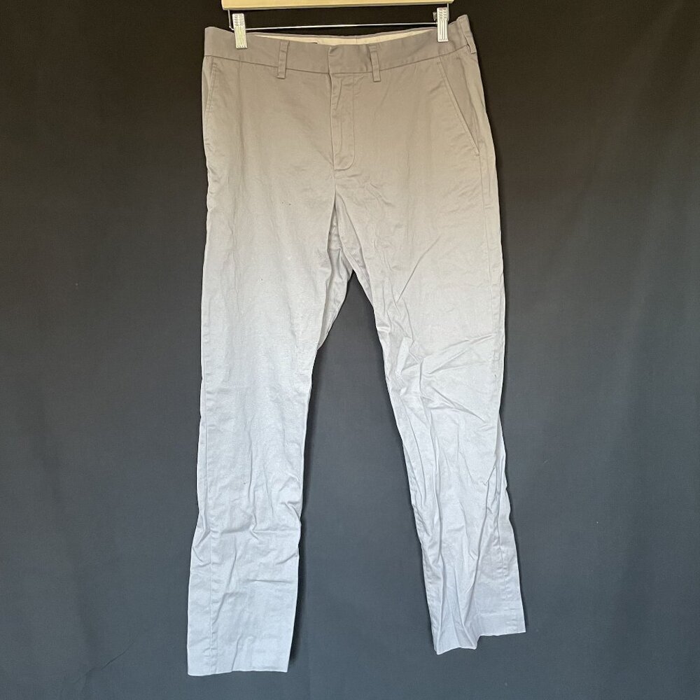 J.Crew Bedford Mens Pants W33 L32 Gray Cotton Blend Trousers business casual
